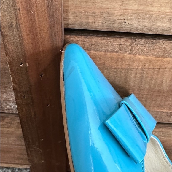Lilly Pulitzer Turquoise Patent Leather Slingback Heels size 8.5 - Picture 9 of 13
